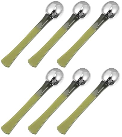 Augencreme Stift 6 Stück Metall Kompakt Tragbar für Augenmassage | Grün, für Frauen und Mädchen, in Tasche oder Beutel Mitgeführt, Beauty Zubehör im Handlichen Stil