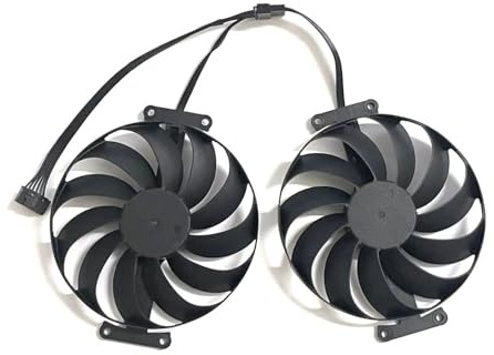 Parte de refrigeración de la computadora Ventiladores enfriadores de tarjetas gráficas de 95mm T129215SU CF1010U12S 12V 0.45A 6 pines compatibles con ventilador RTX 3060 3070(Silver)