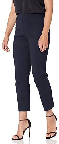 Briggs New York Super Stretch Millennium Slimming Pull-on Ankle Pant Pants, Navy, 16