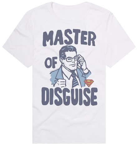 Popfunk Official Superman Clark Kent Adult Unisex Classic Ring-Spun T-Shirt (Small)