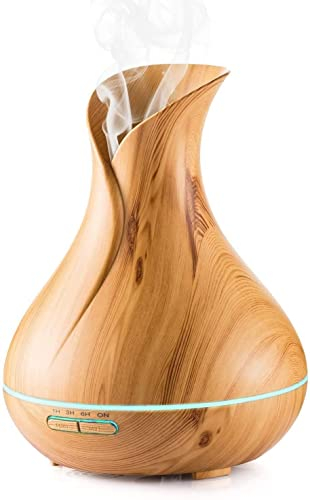 Aoonar 550ml Aroma Diffuser für Ätherische Öle – Ultraschall Luftbefeuchter mit 7 LED-Farben, BPA-frei, Aromatherapie Diffusor für Schlafzimmer, Büro & Spa