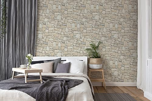A.S. Création The Wallcover 385710 Papier peint autocollant effet pierre Beige 8,40 x 0,53 m