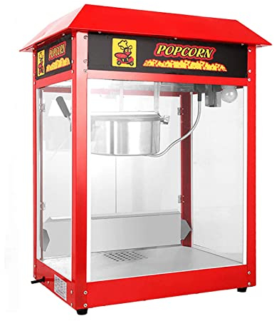 Popcorn Machine,Commercial Popcorn Maker, 1600W Hot Air Popcorn Machine, Large-Capacity Automatic Multi-Function Stall Popcorn Machine for Fat-Free and Healthy Snacking Suitable fo