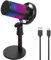 GiReich Gaming Microfono para PC USB, RGB de Micrófono de Condensador con Botón de Silencio, Filtro Anti-Pop para Ordenador PS4 PS5 Streaming, Podcasts, Producción Musical (Black)