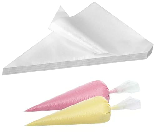 Mangas Pasteleras Desechables,100pcs Manga Pastelera,Manga Pastelera Desechables Decoración de Pasteles Herramientas ,para Decoración de Cupcakes,Pastelería,Dulces,Galleta(25x16cm)