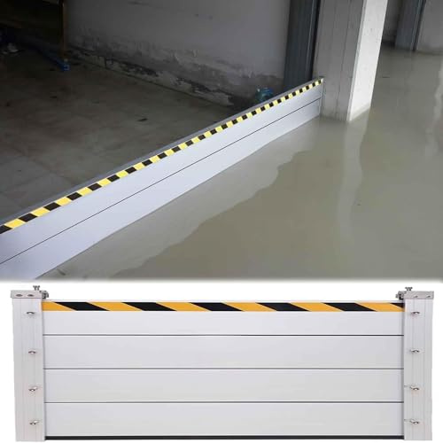 KEHSF Barrière de Protection Contre Les inondations pour Porte de Garage/Maison/Portes, 2 pi/3 pi/4 pi/5 pi/6 pi de Haut, système de prévention des inondations Robuste, Facile à Installer et à dém