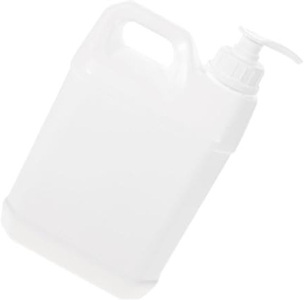 Beavorty Halb Gallonen Kanister Mit Druckpumpe 3l Weiß Wiederverwendbarer Kunststoff Flaschenspender Für Saft Milch Smoothies Reinigung Mittel Saubere Dosierung Für Haushalt Und Hotel