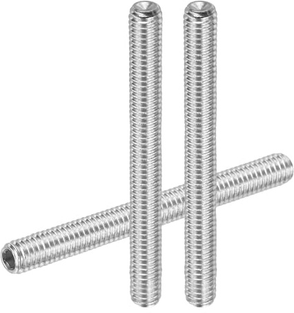 PATIKIL 10 Stück Madenschraube M4 x 40mm, 304 Edelstahl Madenschrauben Set für Türklinken Halterung Möbel Lampen Wasserhahn Reparaturen, Silber Innensechskant Gewindestifte Schrauben Set