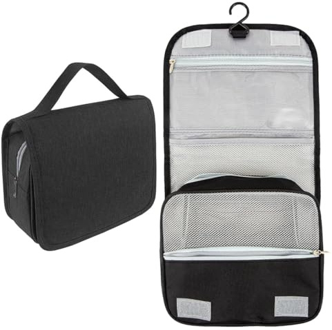 Fundas para Bolsa de Ostomía, Impermeables, Damen Ostomía Kulturbeutel Reise, Kulturtasche zum Aufhängen, Stomabeutel Tasche, Stoma-Zubehör(negro)