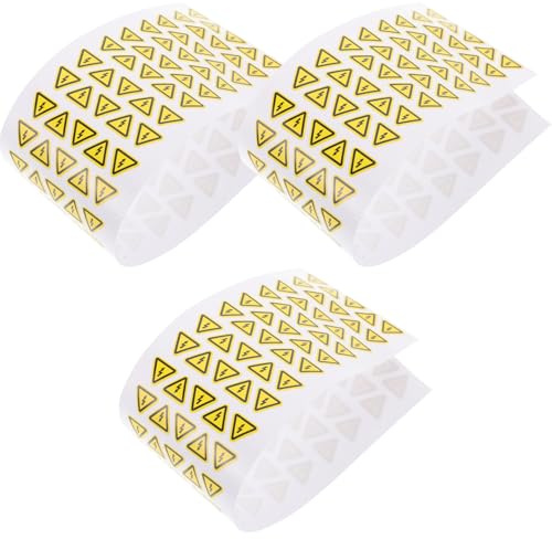 DECOMELODY Etichette di Avvertimento per Pericolo Elettrico Gialle Triangolari in Pvc Adesivi per Elettrodomestici e Prese Forte Adesione 3 Fogli per Casa e Ufficio
