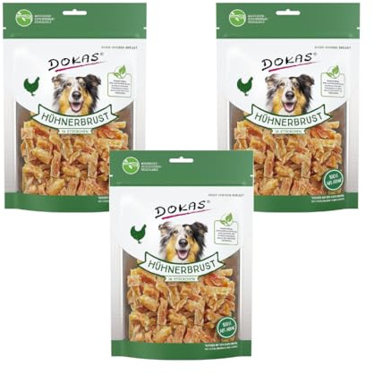 Dokas Dog HÜHNERBRUST in Stückchen - Set 3X 200 g