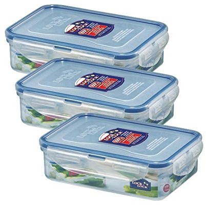 Lock&Lock Frischhaltedose | Vorratsdose | Gefrierdose | HPL815 - Inhalt: 550 ml - 3er Set