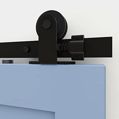 320cm/10.5FT Schiebetürsystem Zubehörteil Laufschiene Schiebetürbeschlag Holzschiebetür Komplettset Schiebetür Schiene Set Schwarz/sliding barn door hardware