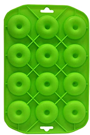 Silikon Donuts Backform, 12 Hohlraum Donut Silikon Backform für Backen Kuchen, Donuts, Bagels, Keks, Muffins, Cupcakes