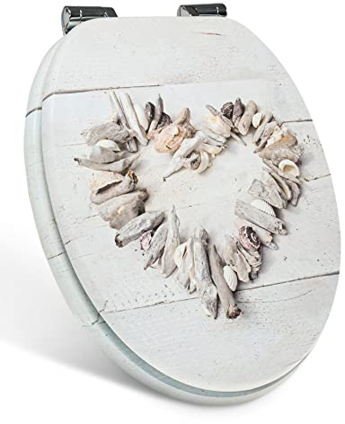 Xonic Design WC-Sitz - Premium Klo-Deckel - Toilettensitz mit Absenkautomatik - hochwertige Klobrille mit Motiv - MDF102