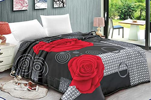 BESCH Manta para Cama Doble Capa de Raschel Alta Densidad 220x240cm - Manta Extra Grande de Invierno Suave y Acogedora, Manta Cubrecama Multiuso (Rosa)