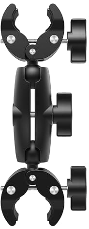 Jinlaili Support Caméra d'action pour Tube 15 à 40mm, Pince à Caméra Trépied, Support de Pince Camara avec Double Rotule, Réglable 360° Rotatif, Camera Sport Adaptateur pour Gopro Velo Guidon (9CM)