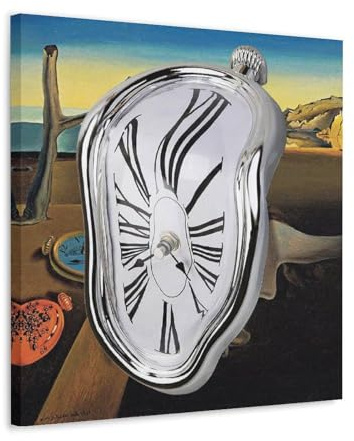 Salvador Dali Malerwerk (schmelzende Uhr), Poster, Kunst, Leinwand, Gemälde, Dekor, Wanddruck, Foto, Geschenke, Zuhause, moderne Dekorationen, 40 x 40 cm