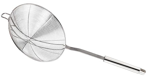 PRETYZOOM Edelstahl Durchschlag Löffel Mit Griff Skimmer-löffel Für Heiße Töpfe Nudel Und Gemüseablauf Hitzebeständig Ergonomisches Design Einfach Zu Reinigen Für Frittieren Und