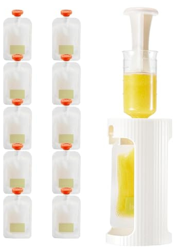 Support de poche pour compote de pommes – Station de remplissage créative réutilisable, sans éclaboussures de nourriture pour pour garçons et filles