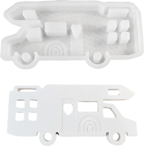 ALEFBET Silikonformen Gießformen，DIY Silikon Gießform，Gipsformen zum Gießen，Epoxidharz Formen（Wohnmobil）