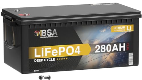BSA LiFePO4 280Ah 12V Lithium Batterie Solarbatterie Wohnmobil Solar 200Ah