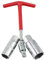 Clés à Bougie d'Allumage, Clé à Bougie, 16 mm/21 mm, Kit Clé à Bougie d'Allumage, Clé à Douille à Poignée en T, Jeu de 2pcs Clés à Bougie d'Allumage, Universelle pour Voiture et Moto