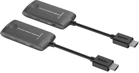 PremiumCord Mini Extender Wireless HDMI 4K Fino a 20 m, UHD 4K 2160p 60Hz, Full HD 1080p, 18 Gbps, HDMI2.0, HDCP2.2, Nero