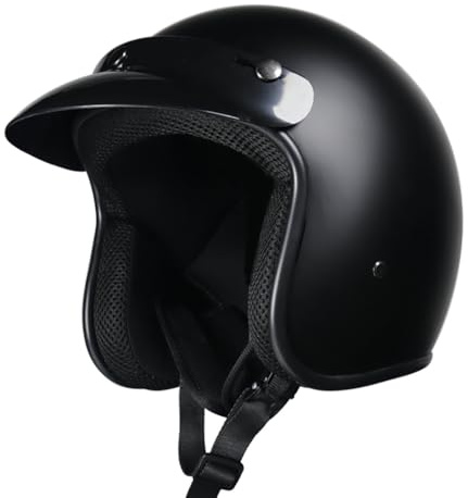 YirunfaRetro-Helm Retro Motorrad-Helm für Herren und Damen, Chopper- und Scooter, Moped- und Mofa