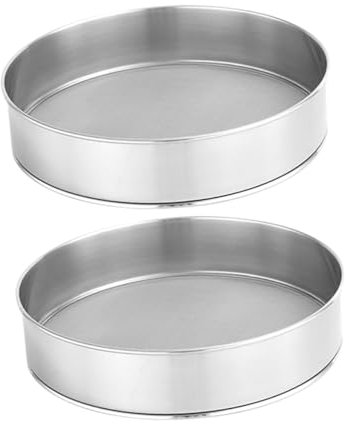 Zerodeko 2piezas Tamices De Redondos Inoxidable De Tamizador De Malla Fina Colador para Hornear Versátil para Cocina