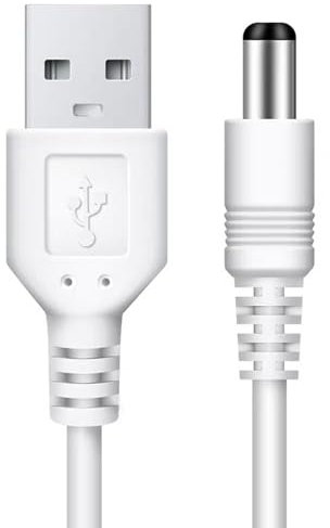 JZK Cavo di alimentazione USB a 5 V DC da 1 m per Hive Hub, cavo di ricarica di ricambio 5,5 x 2,5 mm DC, compatibile con Hive Hub, Termostato Hive, Nano Hive Hub V2