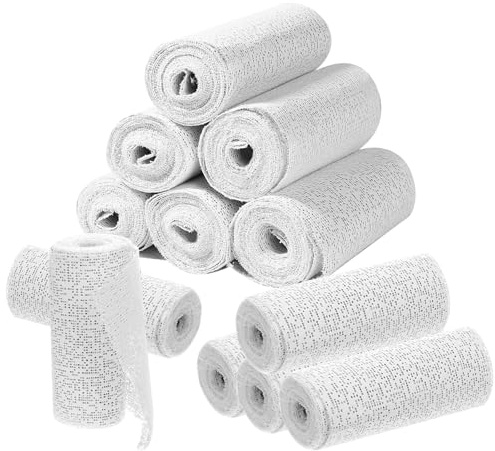 Plaster Cloth Rolls Plaster Cast Bandage Kit 12 Pack of Bandages for Art Crafts Modelling Moulds