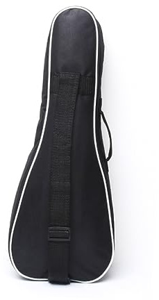 ibasenice Gitarrentasche 1/2 Kinder für Ukulele und Kleine Gitarre aus Oxfordstoff Schwarz mit Trageriemen Fächern und Rucksackfunktion