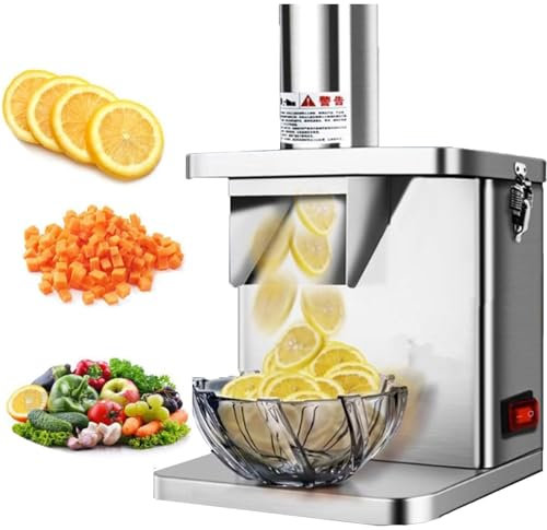 SXYKXYDL Coupe-légumes électrique, Coupe-légumes électrique, Machine à découper en dés Commerciale, Coupe-légumes et Fruits Automatique, Coupe-Pommes de Terre, Carottes et oignons
