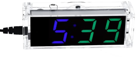 AZDelivery Digitaluhr Bausatz mit Acrylgehäuse – DIY Elektronik Uhr mit 4-stelligem LED-Display – Arduino-kompatibles Löten für Anfänger – Bausatz zum Erlernen der Elektronik und Löten
