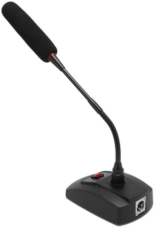 Micrófono de Condensador con Cuello de Cisne XLR, Calidad de Sonido Profesional para Conferencias, Conferencias, Ideal para Videoconferencias y Presentaciones