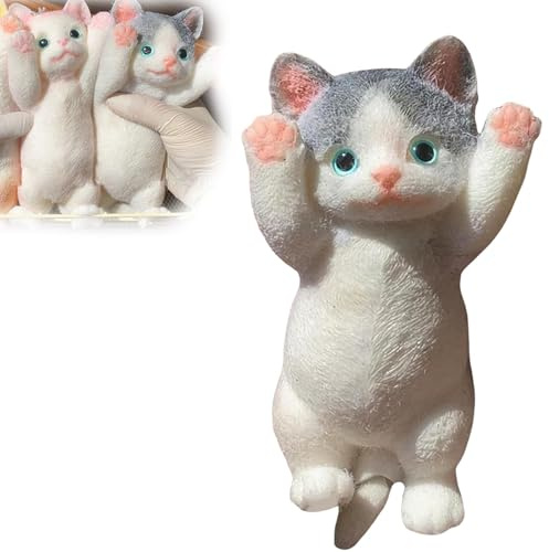 GIUSOBG Squishy Kattleksak, Squishy Klibbig Klämleksak, Söt Anti-stress Klämkatt, Fidget Leksak, Gåva för Barn Och Vuxna (Gul) (Gul)