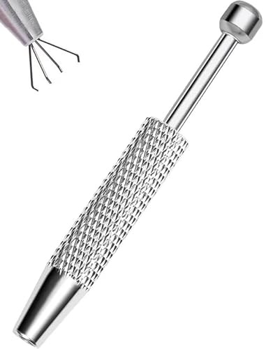OUFER Piercing Ball Grabber Tool for Changing Piercing Jewelry, 316L Surgical Steel Internally Threaded Push Pin External Thread Assistant Body Piercing Kit for Ear Nose Lip Tool