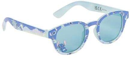 CARTOON Barn Stitch och Scrump Disney solglasögon runda speglade linser med UV400 filterskydd