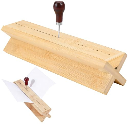 ZHIYUQL® Buchbinder Set, Holz Stanzer Set 32CM Buchbinden, Book Binding Set