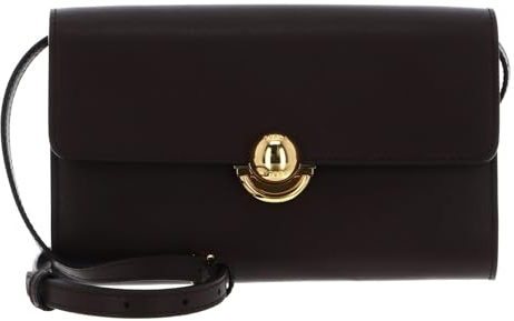 Furla Leder Clutch Umhängetasche Sfera Crossbody Bag Cioccolato dunkelbraun
