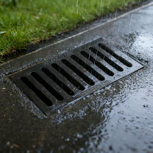 QSPNVFB Griglia A Canale In Ghisa, Griglie Di Fognatura Carrabile, 20x50cm 50x50cm Filtri Di Drenaggio Griglia Per Acqua Piovana Esterno Garage(50x15 cm(20x6))