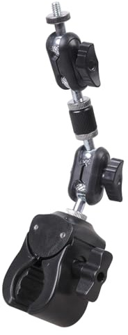 Robusto morsetto fotografico a doppio foro con rotazione di 360 gradi per il montaggio su manubrio di biciclette desktop e treppiedi morsetto per montaggio fotocamera