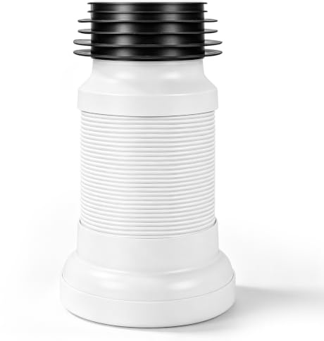Tubo de conexión de inodoro flexible ajustable 235 – 540 mm, tubo de desagüe universal para todas las configuraciones de inodoros
