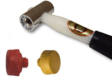 Thor 710 Nylon Faced Window Glazing Hammer/Mallet with Medium Red & Extra Hard Yellow Head