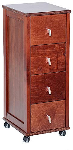 Liberoshopping POKERINO Kommode aus Holz mit 4 Schubladen (Walnuss)