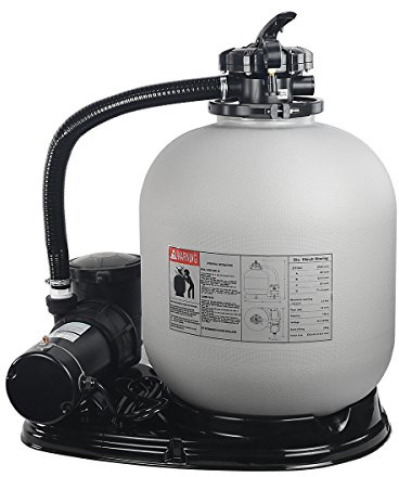 XtremepowerUS 19 Sand Filter with 1.5HP Pool Pump High Flow 4,500GPH for Above Ground & Inground Swimming Pool Media System up to 18,000 Gallons Pool High Flow