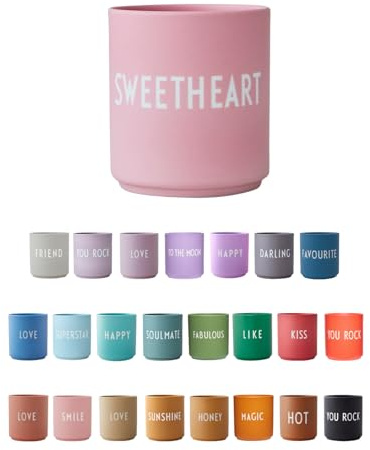 Design Letters Lieblingsbecher Rosa SWEETHEART Tasse | Personalisierte Geschenke für Freundin & Partner | Hochzeitsgeschenk, Valentinstag, Jahrestag | Kaffeebecher Porzellan | Tasse mit Spruch 250 Ml