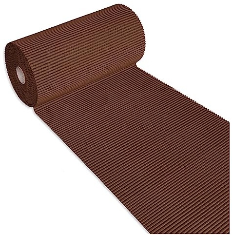 emmevi Tappeto Gomma Morbido Bordo Piscina Rotolo 15 MT Multiuso Sotto Bicchiere Lavello Marrone