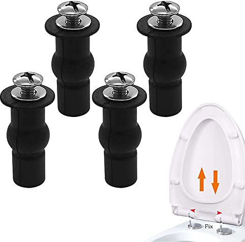Fissaggi WC Sedile,Bulloni ad Espansione in Gomma,Cerniere per sedile WC,viti fissaggio raccordi antiscivolo per sedile wc,4 pezzi
